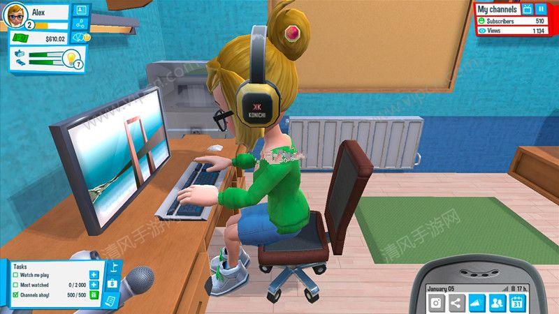播客人生模拟器中文汉化版（Youtubers Life）