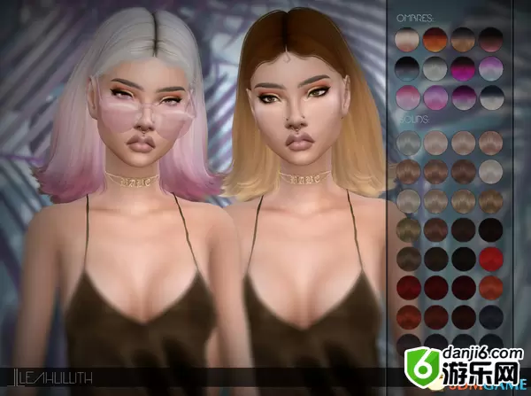 模拟人生4 v1.31Kei女式后梳中分披肩头发型MOD