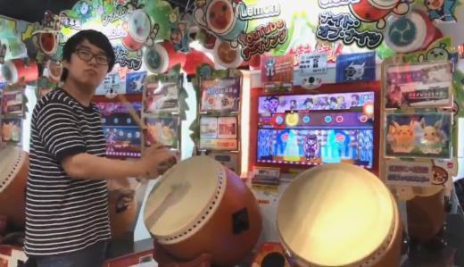 专业鼓手也自叹不如!岛国神玩盲敲太鼓达人全中神技