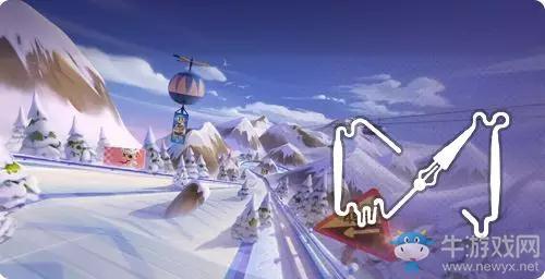 《跑跑卡丁车》手游冰山滑雪场赛道介绍