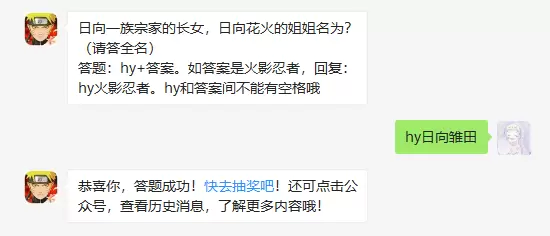 日向一族宗家的长女，日向花火的姐姐名为