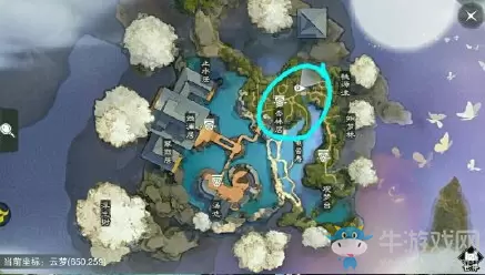 2020《一梦江湖》手游1月4日坐观万象打坐位置