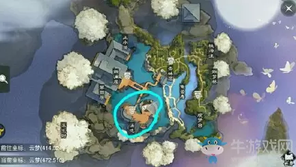 2020《一梦江湖》手游1月14日坐观万象打坐位置