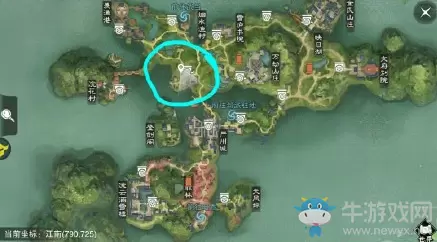 2020《一梦江湖》手游1月14日坐观万象打坐位置