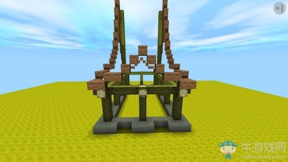 《迷你世界》巫女城堡搭建方法