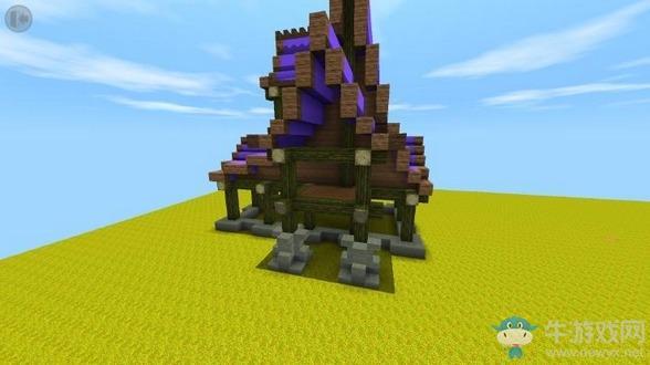 《迷你世界》巫女城堡搭建方法