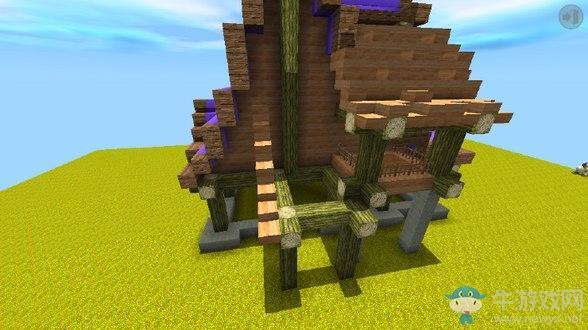 《迷你世界》巫女城堡搭建方法