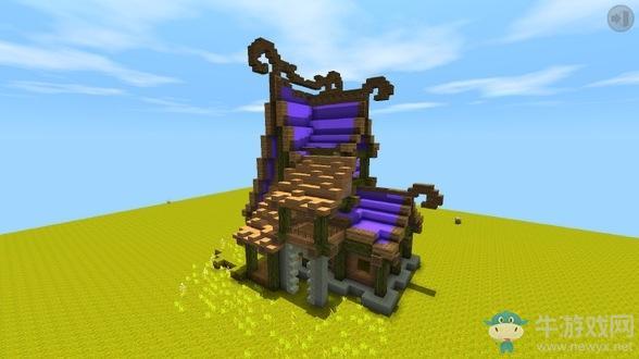 《迷你世界》巫女城堡搭建方法