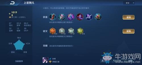 《王者荣耀》cat上官婉儿出装铭文搭配