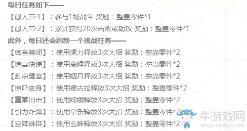 《非人学园》愚人节常乐的考验活动介绍