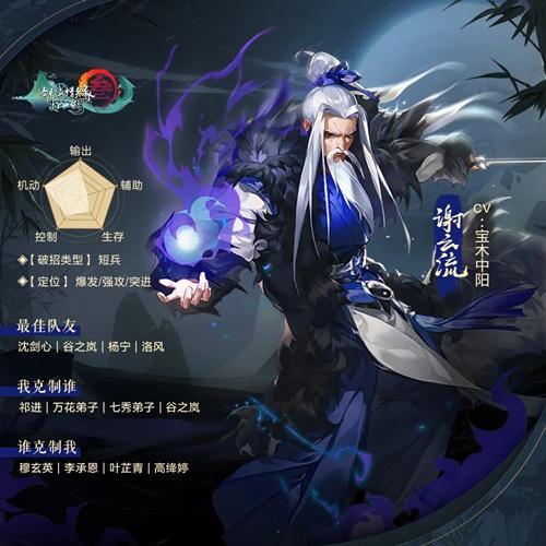 剑网3指尖江湖谢云流怎么玩?谢云流阵容搭配攻略