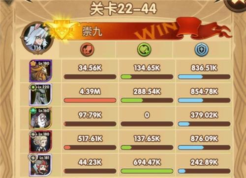 剑与远征22-44攻略分享 22-44平民通关阵容及站位攻略