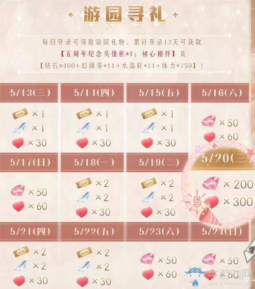 《奇迹暖暖》五周年游园寻礼活动