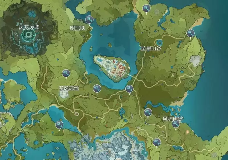 蒙德地灵龛在哪些位置