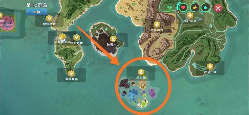 创造与魔法龙树岛资源分布图 龙树岛资源战宠位置攻略图片1