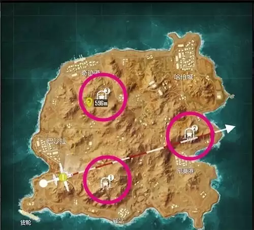 和平精英黄金岛撤离点在哪