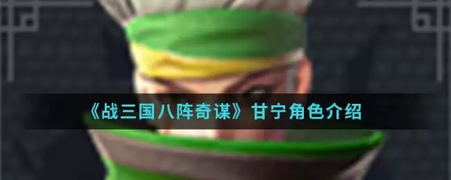 《战三国八阵奇谋》甘宁角色介绍