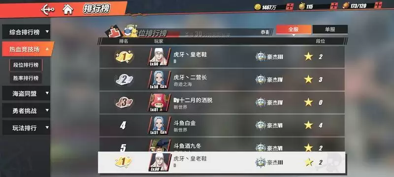 《航海王热血航线》ss强度排行