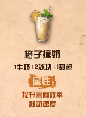 《明日之后》橙子撞奶配方介绍