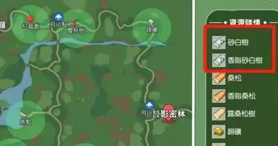小森生活砂白树位置及砍伐攻略