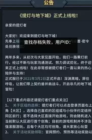 《提灯与地下城》查找存档失败解决方法介绍