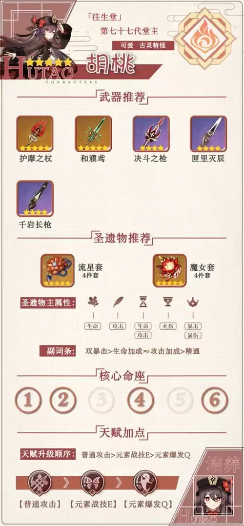 原神胡桃培养心得攻略