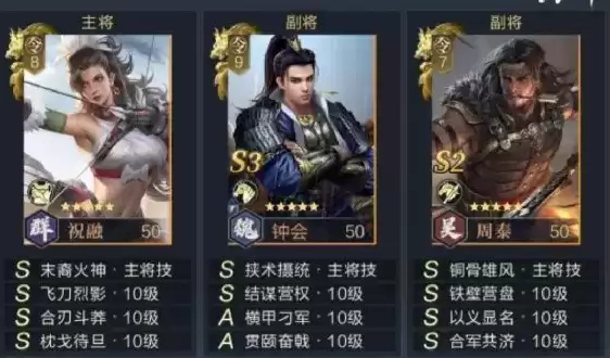 《鸿图之下》钟会祝融周泰阵容搭配推荐