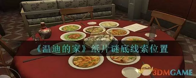 《孙美琪疑案:温迪的家》纸片谜底线索位置