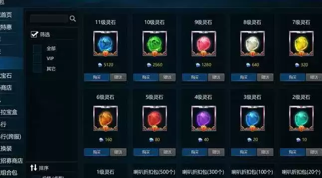 英魂之刃灵石价格表大全分享
