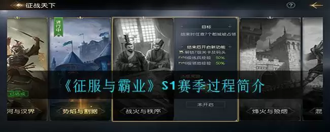 《征服与霸业》S1赛季过程简介