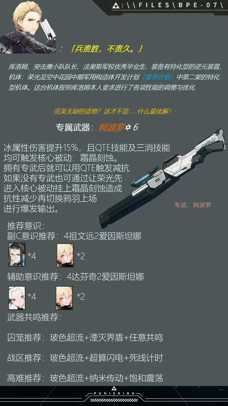 战双帕弥什库洛姆荣光技能强度解析及意识武器推荐