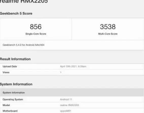 realmeQ3Pro跑分一览