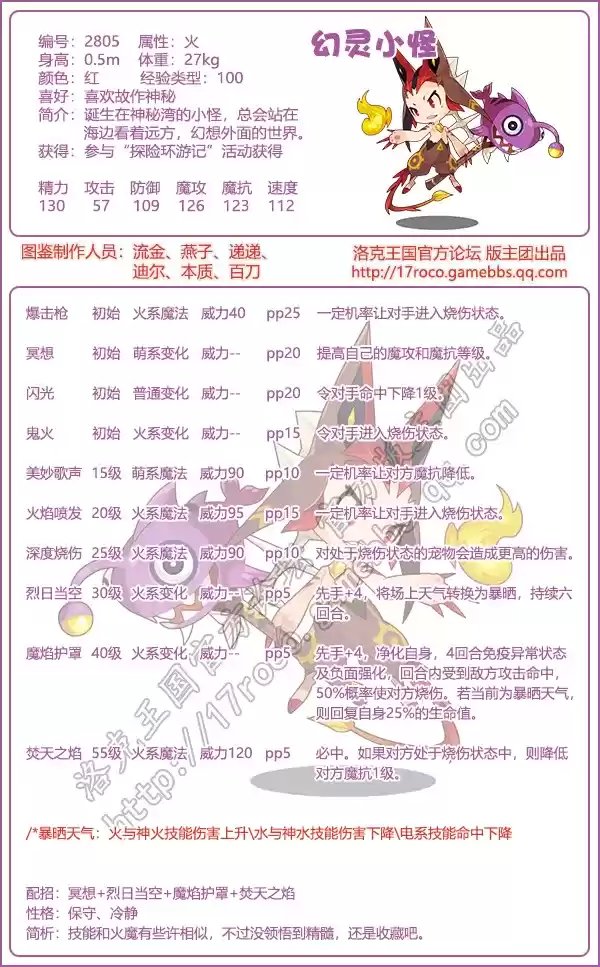 《洛克王国》幻灵小怪图鉴