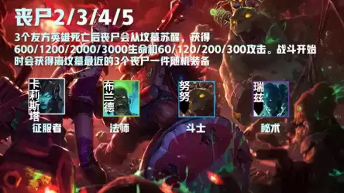 云顶之弈s5赛季丧尸羁绊的属性介绍 丧尸羁绊转职合成方法