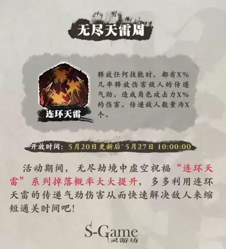 《影之刃3》无尽天雷周活动介绍