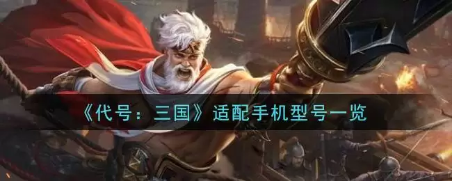 《代号：三国》适配手机型号一览