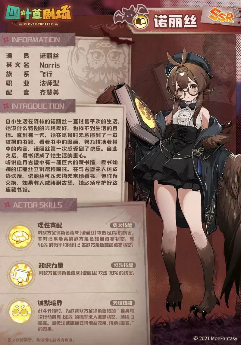 《四叶草剧场》诺丽丝属性强度介绍