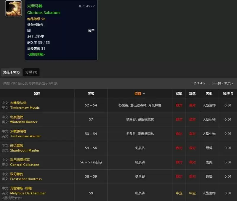 光荣套装列表及出处