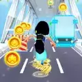 地铁公主赛跑者冲浪手机