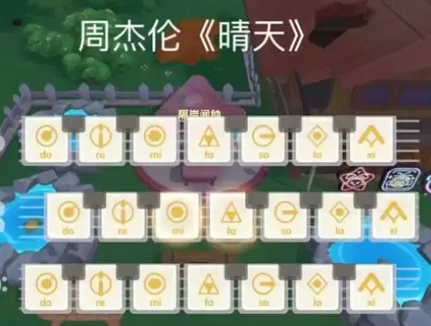 摩尔庄园手游钢琴谱晴天怎么弹