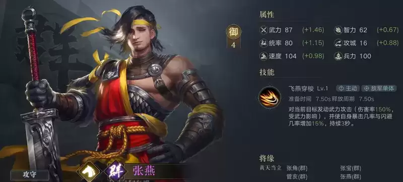 《荣耀新三国》张燕立绘图鉴