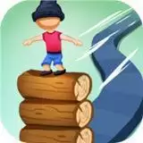 独木桥上叠圆木