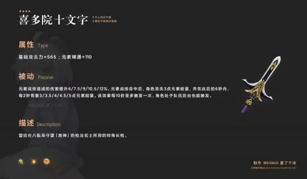 《原神》喜多院十文字属性介绍
