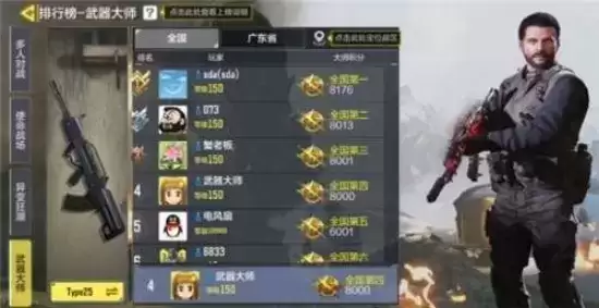 《使命召唤》手游武器大师积分排行榜作用介绍