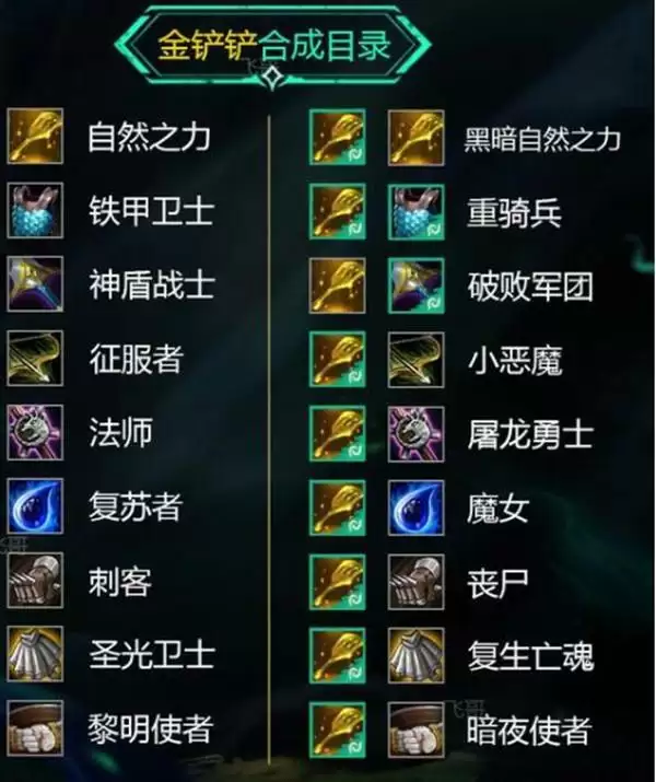 云顶金铲子能合什么