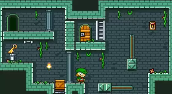 危险地牢的冒险街机游戏