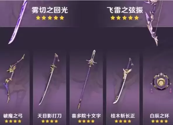 《原神》稻妻五星武器使用推荐