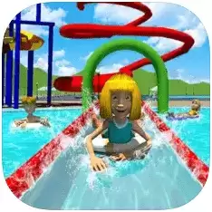 夏季运动水上乐园滑梯