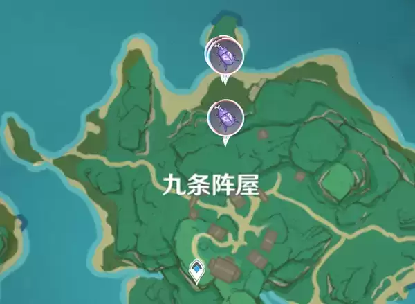 《原神》稻妻鬼兜虫分布位置分享 《原神》鬼兜虫采集路线推荐