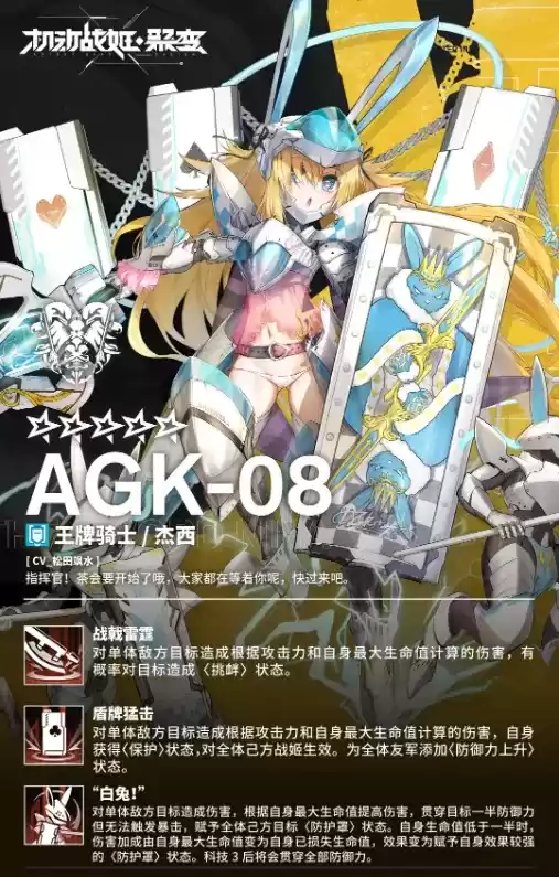 《机动战姬聚变》王牌骑士杰西技能效果详解